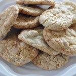Cookies med olie, tranebær og hvid chokolade
