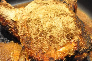 Paneret kylling med sennep og paprika - helstegt