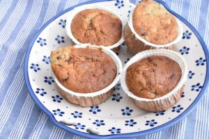 Nemme bananmuffins - banan chokolade muffins