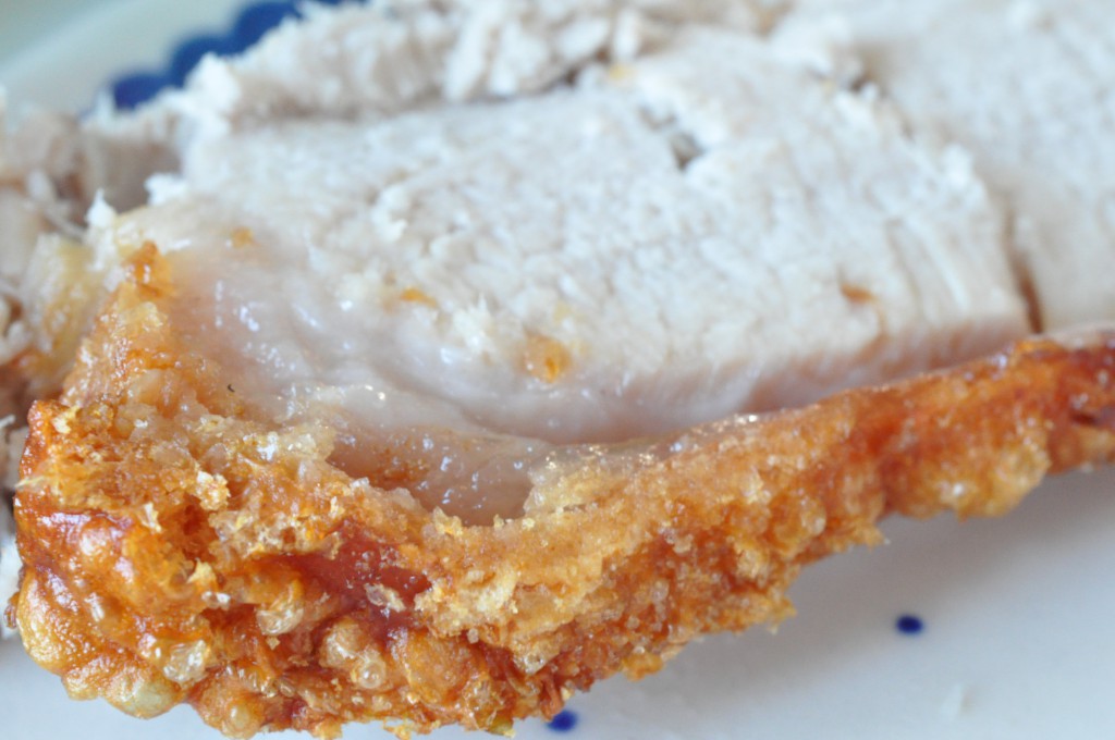 Flæskesteg og hasselbackkartofler