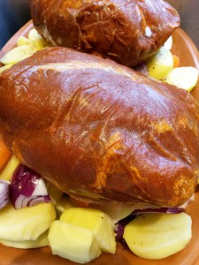 Pulled pork i stegeso med kartofler - nem opskrift