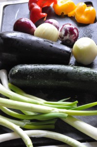 Marineret nakkefilet i stegeso m. bulgur, squash & aubergine