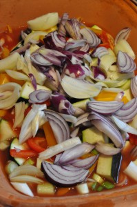 DSC_4781 • nogetiovnen.dk Marineret nakkefilet i stegeso m. bulgur, squash & aubergine