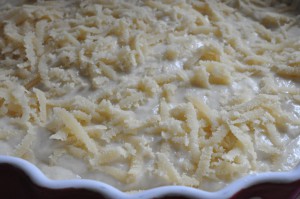 Rabarberkage med marcipan - nem fedtfattig kage med rabarber