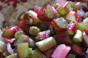 Kokosmakroner med rabarber - nem opskrift