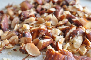 Cookies med Marsbar og saltmandler - opskrift