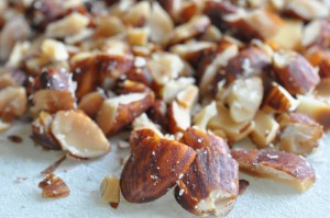 Cookies med Marsbar og saltmandler - opskrift