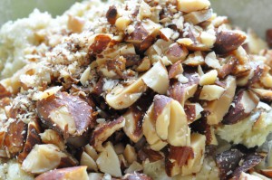 Cookies med Marsbar og saltmandler - opskrift