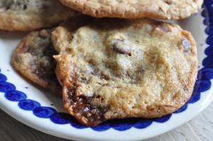 Cookies med Marsbar og saltmandler - opskrift