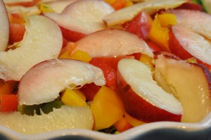 Salat med nektariner - nem grøn salat opskrift