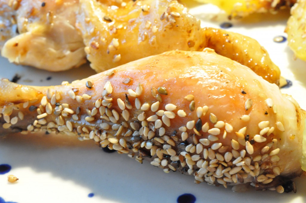 Kylling i ovn med sesam og soya - opskrift