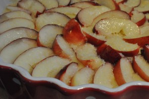 Frugttærte med nektariner - kage med frugt