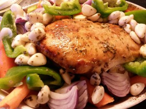 Kalkunbryst i ovn med grøntsager - opskrift