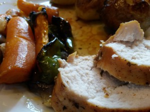 Kalkunbryst i ovn med grøntsager - opskrift