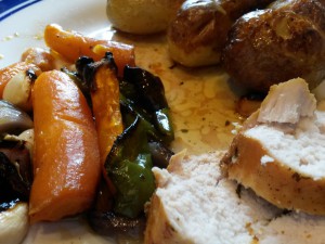 Kalkunbryst i ovn med grøntsager - opskrift