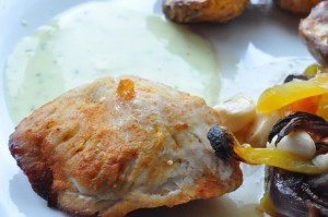 Kalkunschnitzler i ovn med tilbehør - sund mad