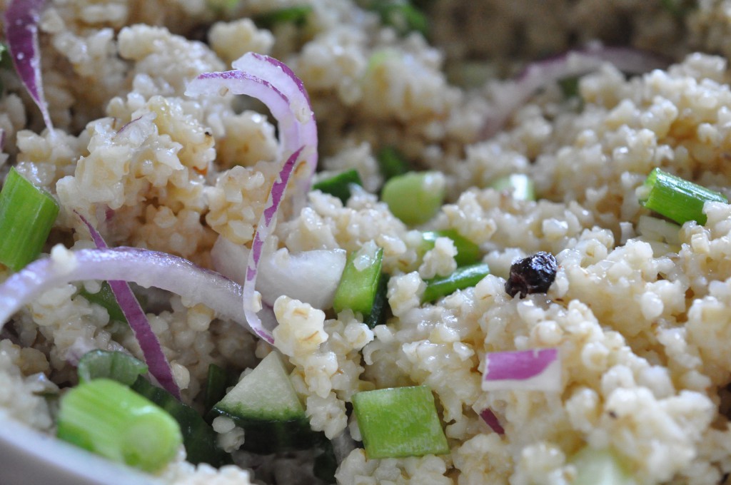 Bulgursalat med olie eddike dressing