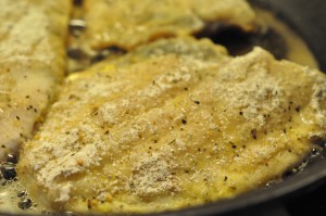 Fiskefilet paneret med rugmel - rødspættefilet