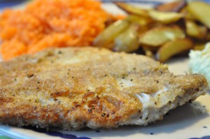 Fiskefilet paneret med rugmel - rødspættefilet