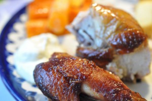 Kylling på grill rotisserie - sprød grillkylling