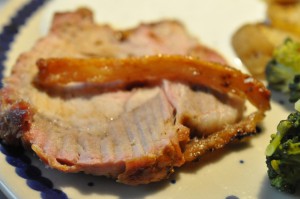 Flæskesteg på grill rotisserie - lækker opskrift