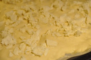 Kartoffelpizza med mozzarella, løg & rosmarin