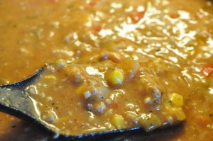 Kødsovs med svinekød og grøntsager - opskrift