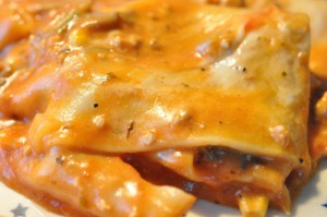 Lasagne med en rest kødsovs - nem opskrift