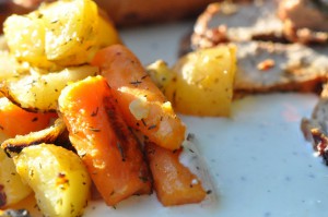 Sennepsmarineret svinemørbrad på grill 