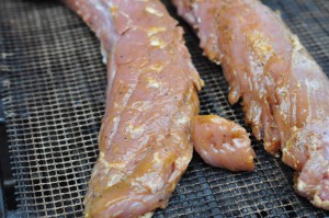 Grillet svinemørbrad med grillede kartofler