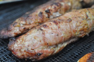 Grillet svinemørbrad med grillede kartofler
