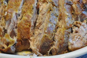 Nakkefilet i stegeso - i karrysovs med æbler og kokosmælk