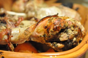 Kalkunlår i ovn med bacon - stegeso opskrift