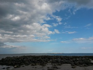 Hav og blå himmel