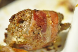 Oksekødsruller med hakket oksekød & bacon