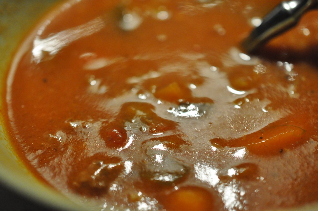 Minestronesuppe med hakket oksekød
