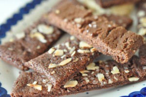 Chokoladesnitter med appelsin og perlesukker