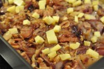 Tærte med rødløg og bacon - grov tærtedej