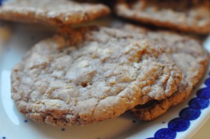 Cookies med nougat og marcipan af julekonfekt
