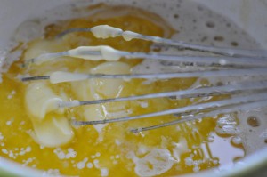 Appelsinkage med marcipan og chokolade