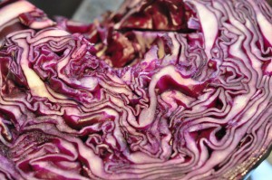 Rødkålssalat med appelsin & brændte mandler