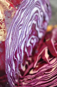 Rødkålssalat med appelsin & brændte mandler