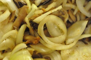 Mørbradbøf i flødesovs med løg & champignon