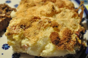 Blomkålsgratin med skinke - nem opskrift