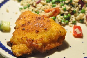 Lækker rissalat med grønt og kylling Cordon Bleu