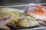 Grillkyllling på grillskyd med paprika og sennepsmarinade