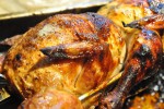 Grillkyllling på grillskyd med paprika og sennepsmarinade