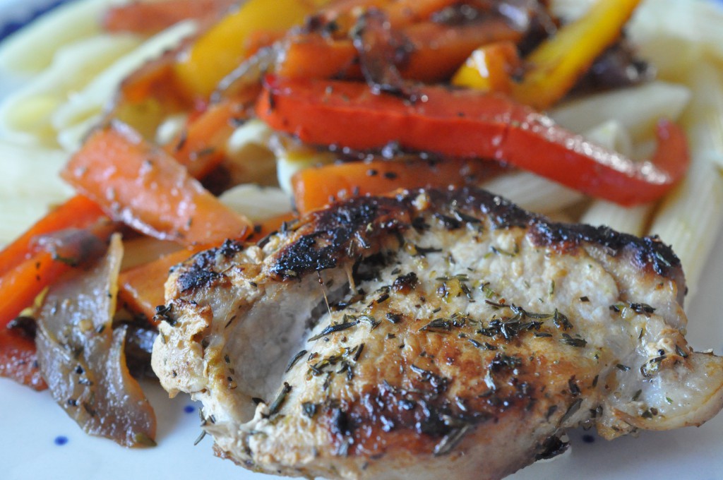 Koteletter med grøntsager - nem sund opskrift