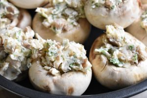 Champignon i ovn med hvidløgssmør - opskrift