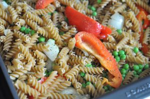 Pasta i ovn med kylling & fløde - nem one pot